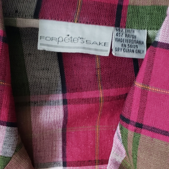 FOR Pete's Sake vintage pink double breasted short set M - Picture 8 of 8